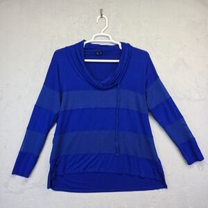 Cable and Gauge Top Womens L‎ Mesh Cutout Festival Rave Y2K Style Mock Neck